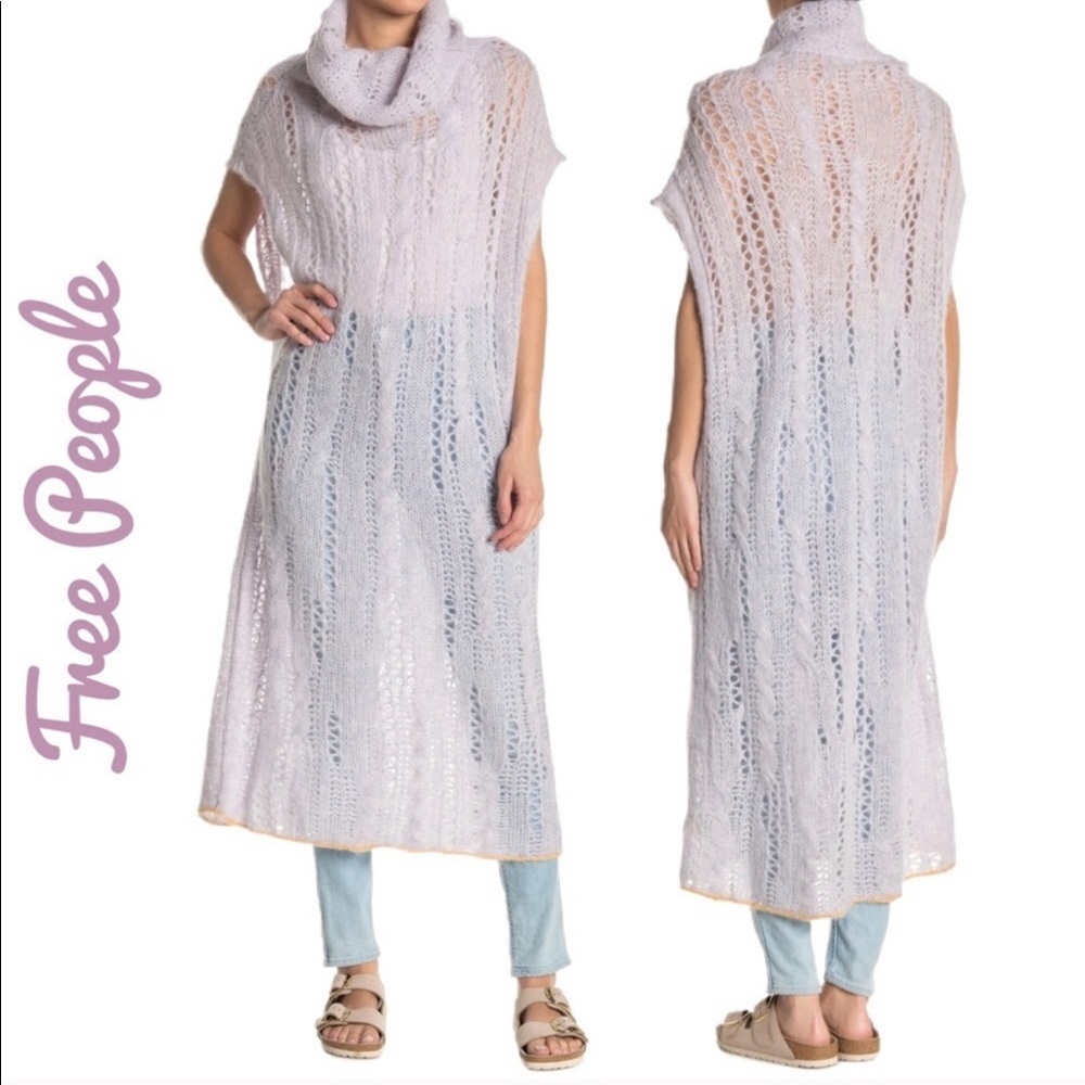 NWT Free People Pirouette Tunic Sweater Lavender L